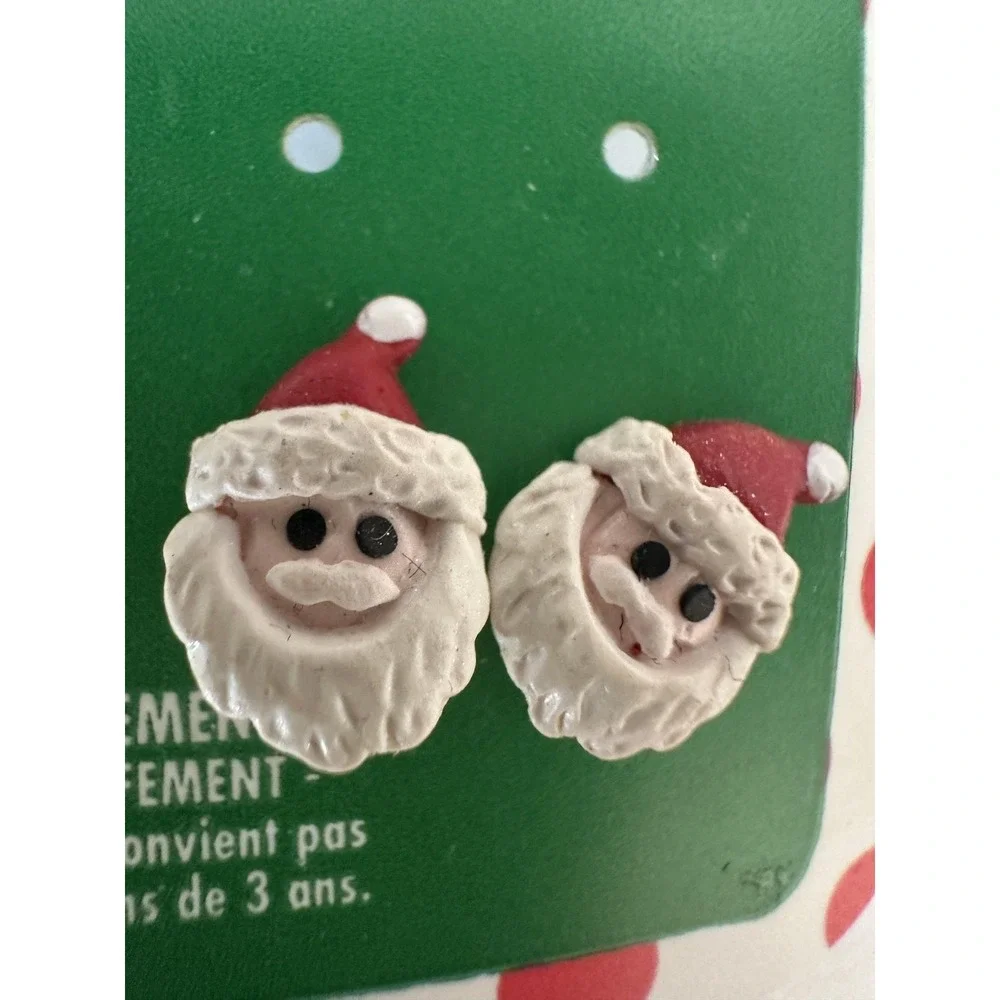 Claire's Christmas Holiday Stud Earrings‎ Set Trees Candy Canes Angels Santa